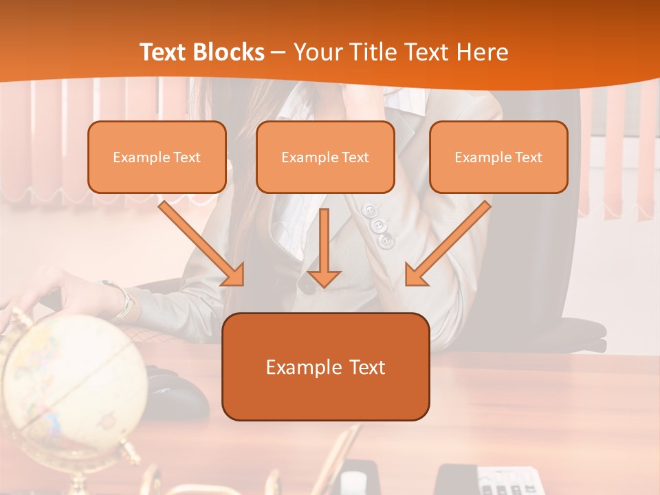 Businesswoman Communication Beautiful PowerPoint Template