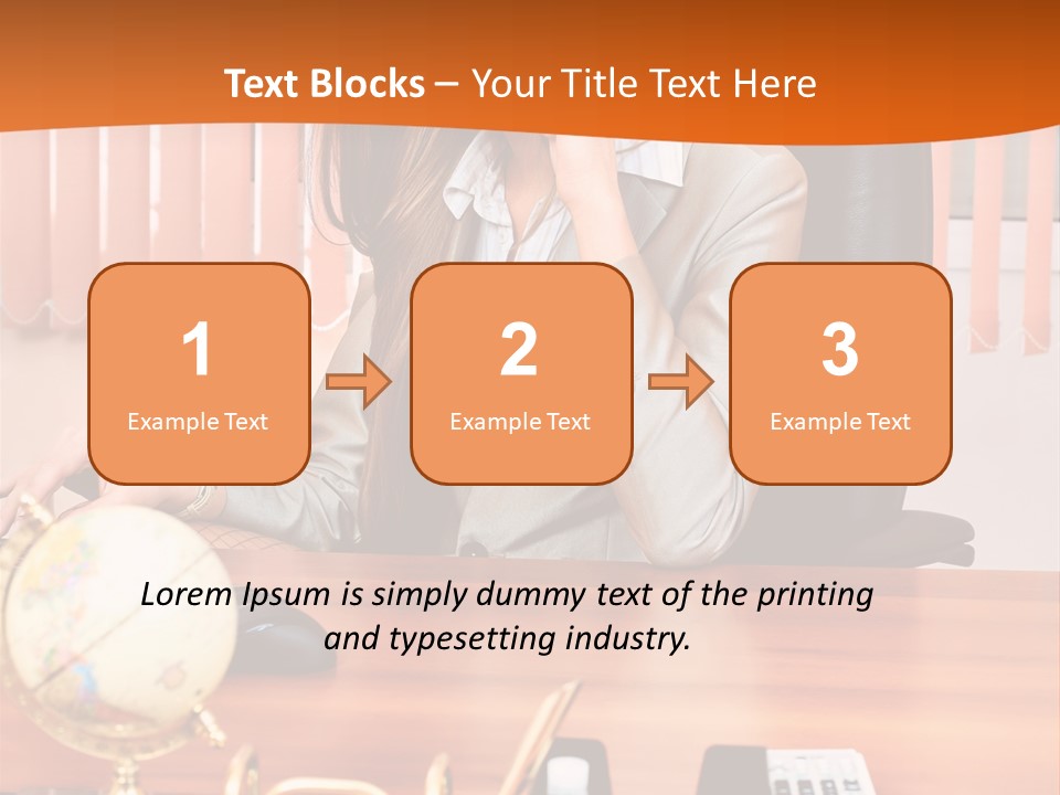 Businesswoman Communication Beautiful PowerPoint Template