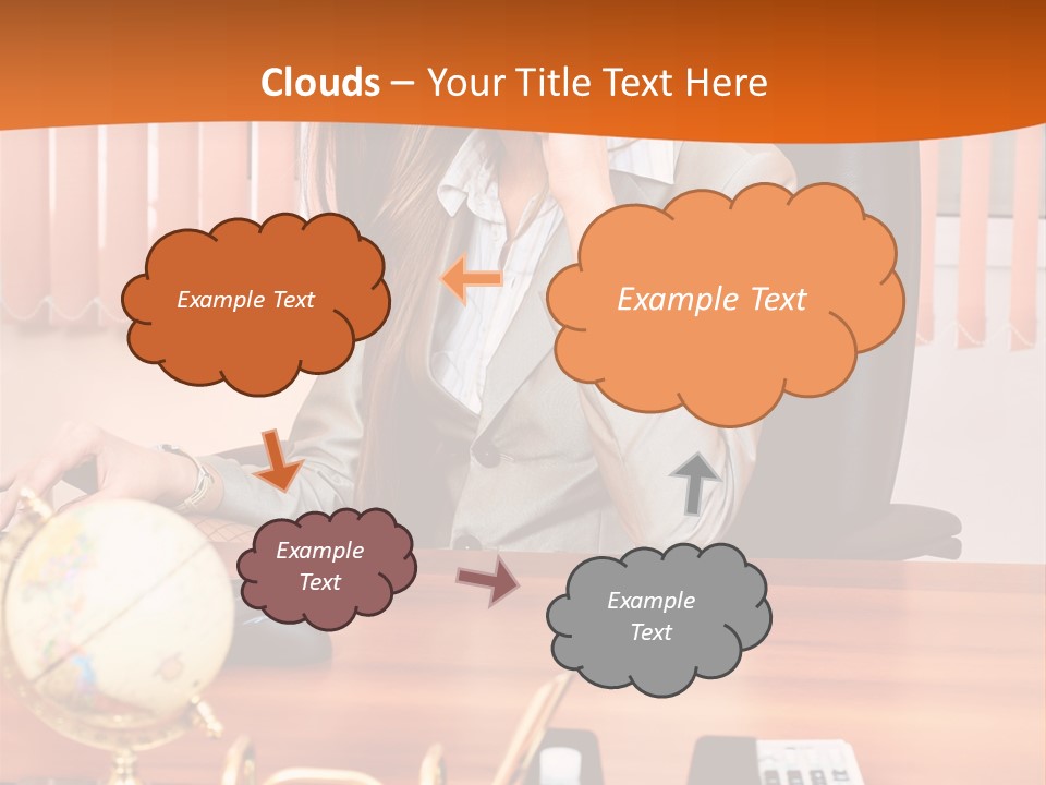 Businesswoman Communication Beautiful PowerPoint Template