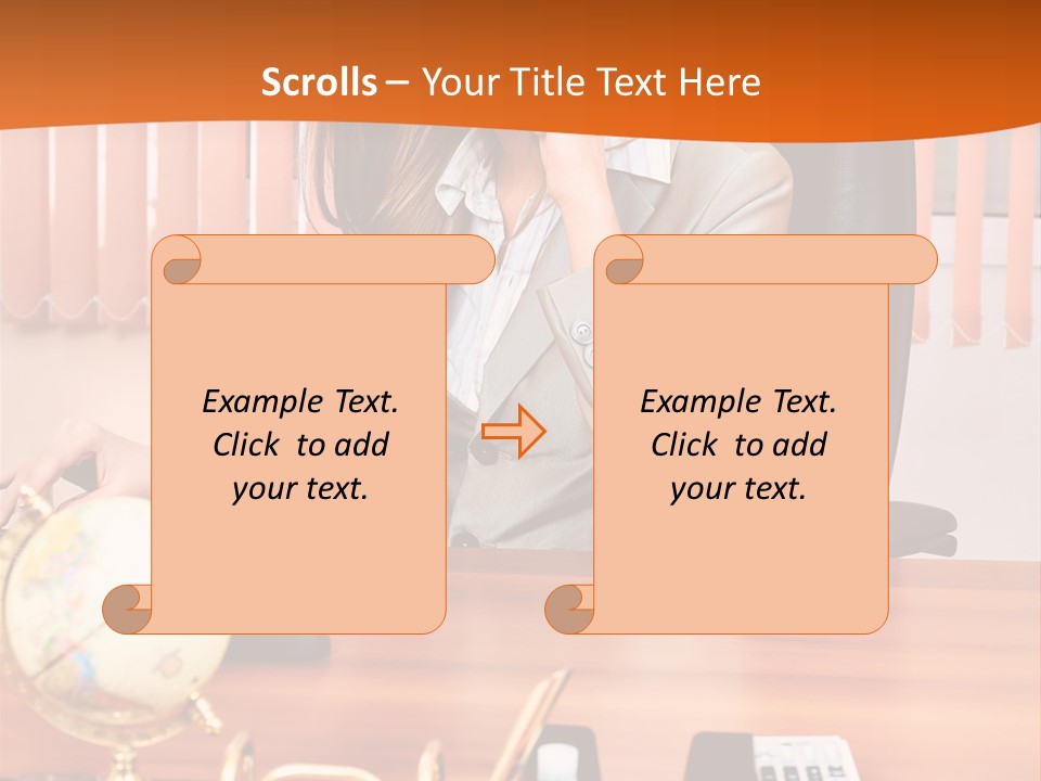 Businesswoman Communication Beautiful PowerPoint Template