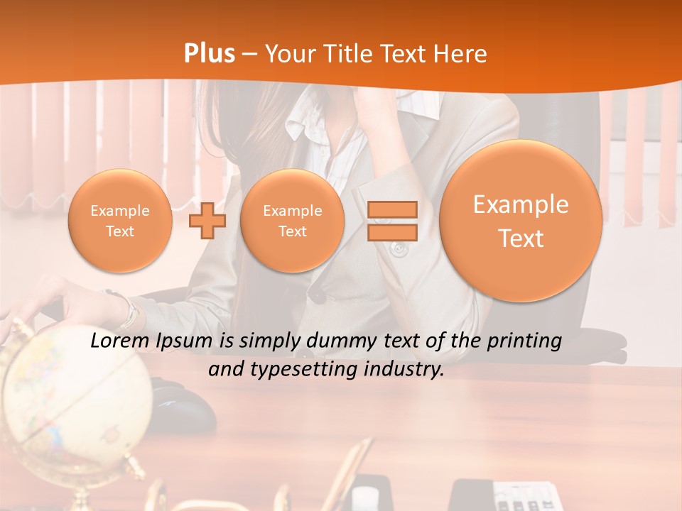 Businesswoman Communication Beautiful PowerPoint Template