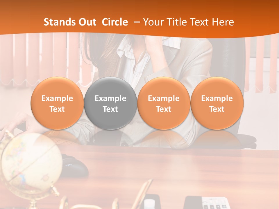 Businesswoman Communication Beautiful PowerPoint Template