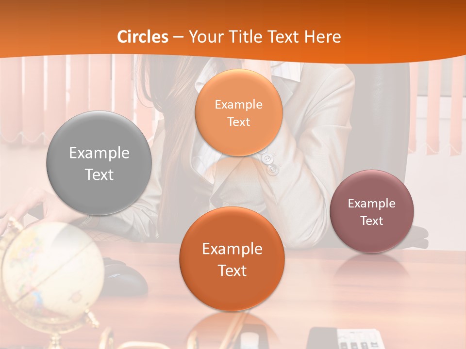 Businesswoman Communication Beautiful PowerPoint Template