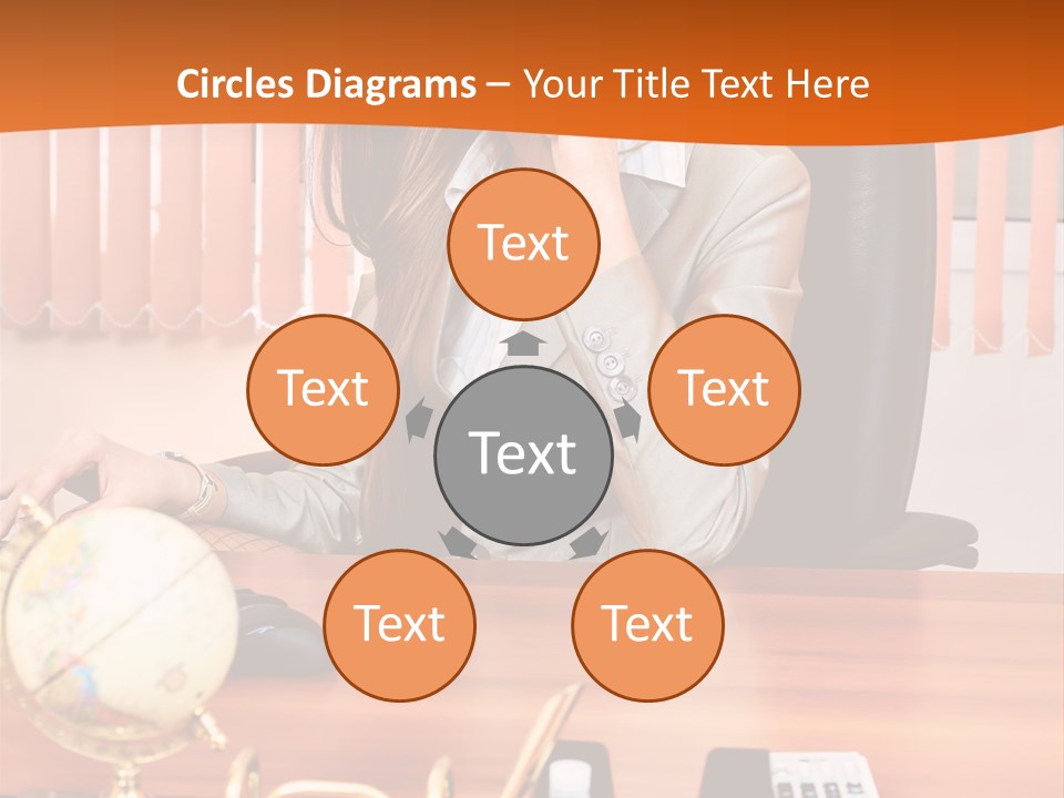 Businesswoman Communication Beautiful PowerPoint Template