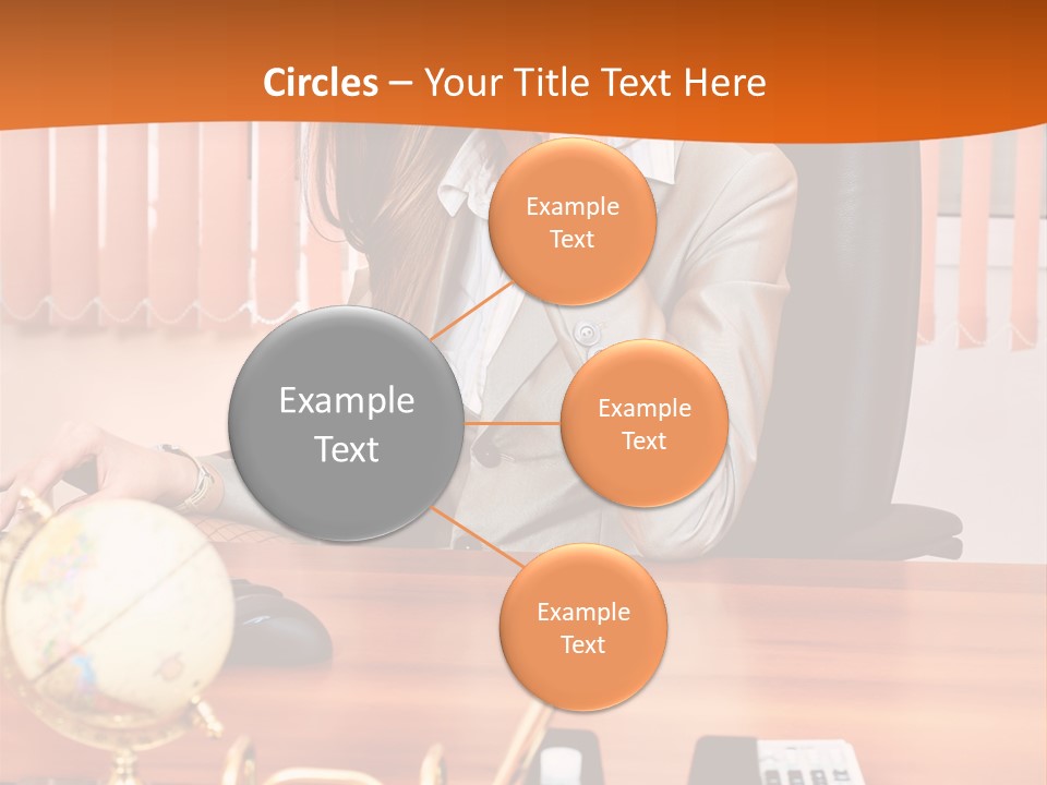 Businesswoman Communication Beautiful PowerPoint Template