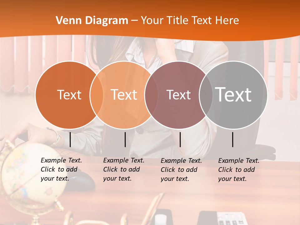 Businesswoman Communication Beautiful PowerPoint Template