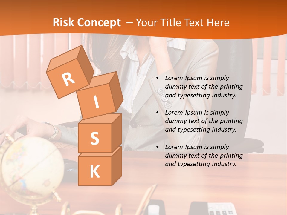 Businesswoman Communication Beautiful PowerPoint Template