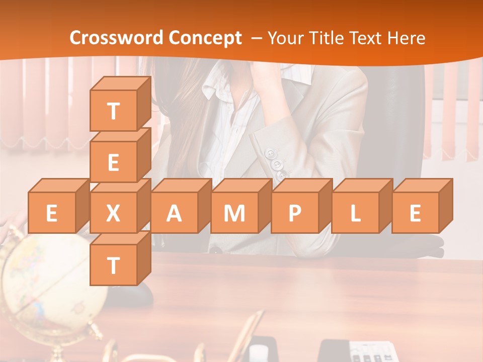 Businesswoman Communication Beautiful PowerPoint Template