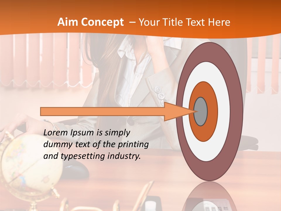 Businesswoman Communication Beautiful PowerPoint Template