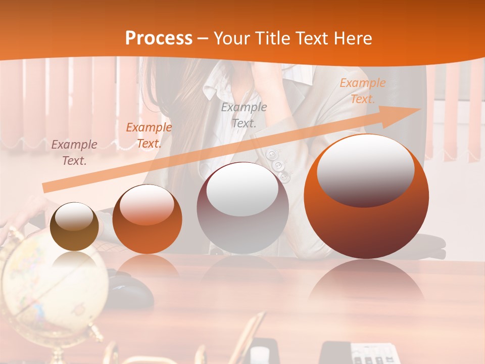 Businesswoman Communication Beautiful PowerPoint Template