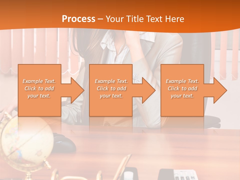 Businesswoman Communication Beautiful PowerPoint Template