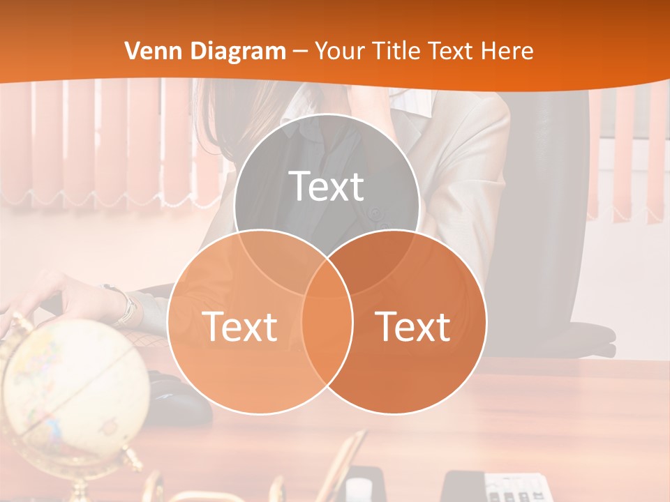 Businesswoman Communication Beautiful PowerPoint Template