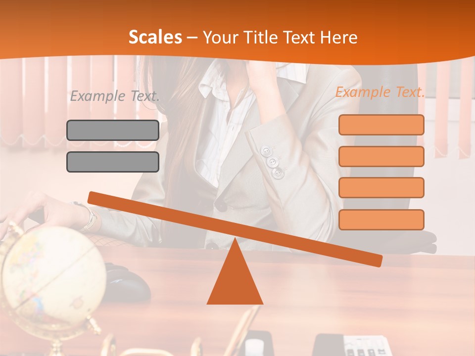 Businesswoman Communication Beautiful PowerPoint Template