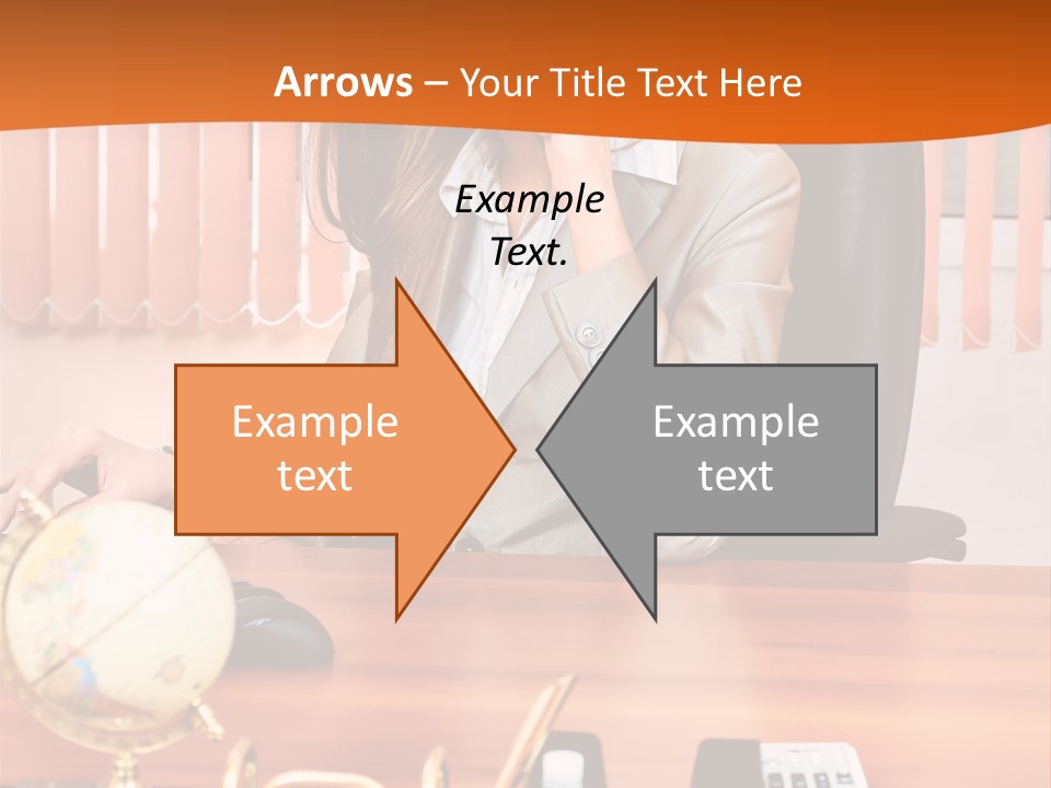Businesswoman Communication Beautiful PowerPoint Template