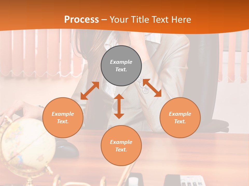 Businesswoman Communication Beautiful PowerPoint Template