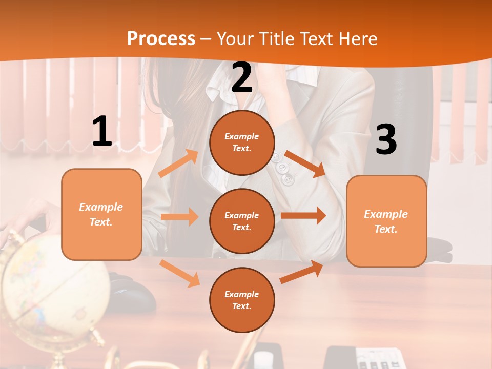 Businesswoman Communication Beautiful PowerPoint Template