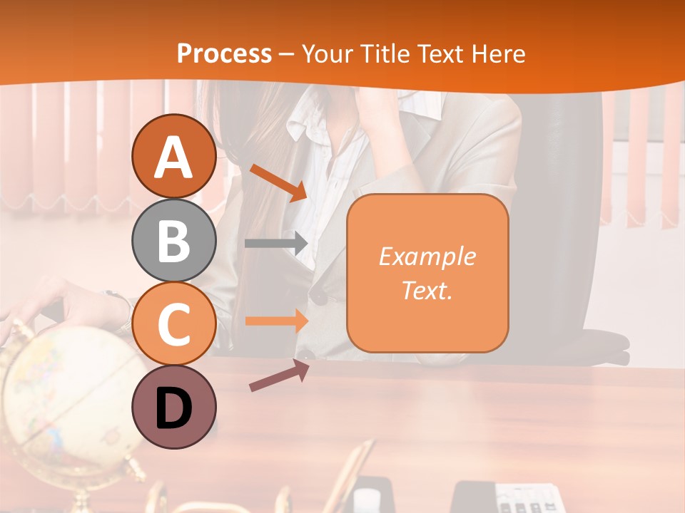 Businesswoman Communication Beautiful PowerPoint Template