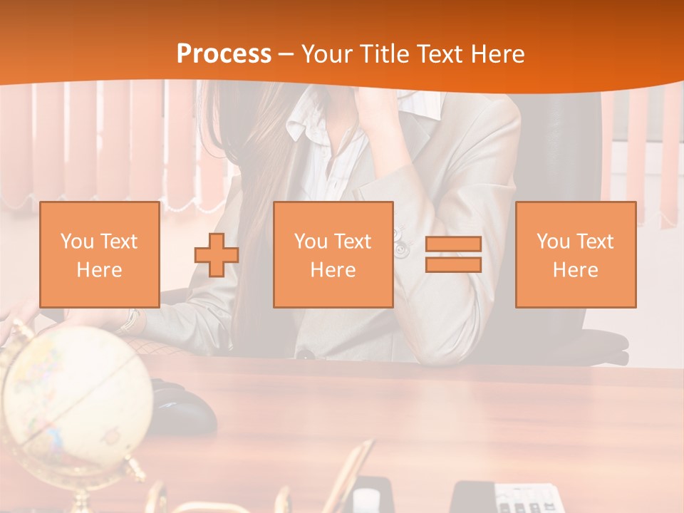 Businesswoman Communication Beautiful PowerPoint Template