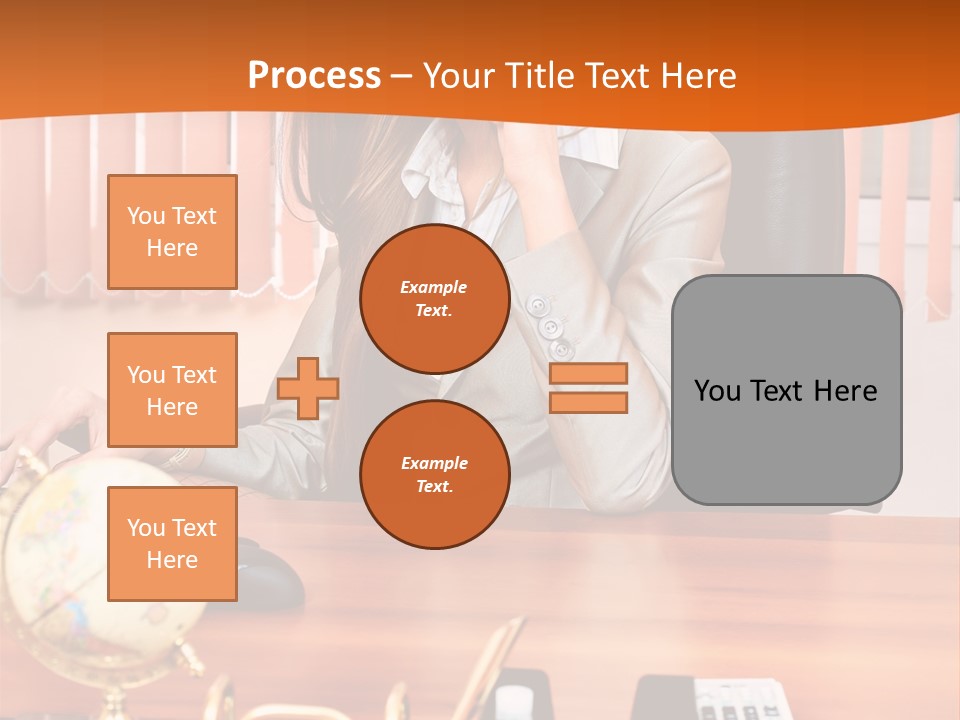 Businesswoman Communication Beautiful PowerPoint Template