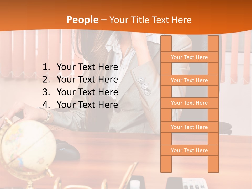 Businesswoman Communication Beautiful PowerPoint Template