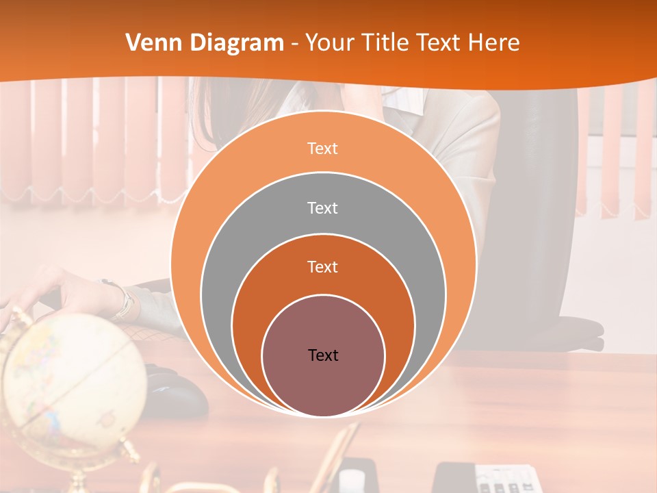 Businesswoman Communication Beautiful PowerPoint Template