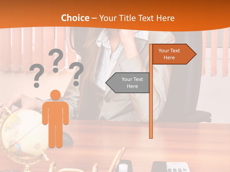 Businesswoman Communication Beautiful PowerPoint Template