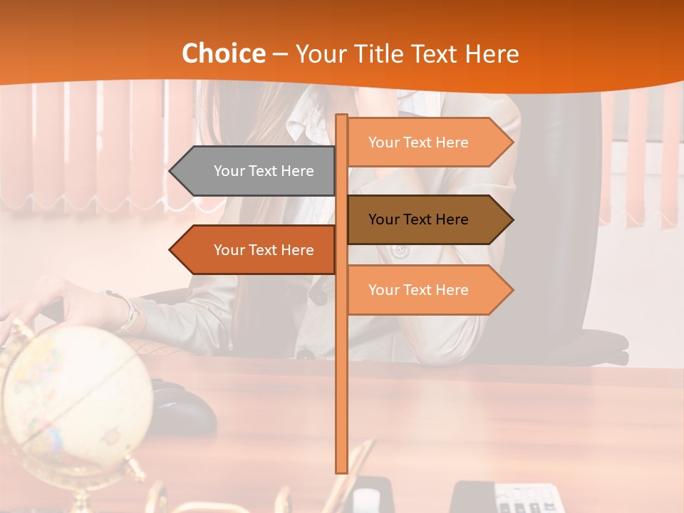 Businesswoman Communication Beautiful PowerPoint Template