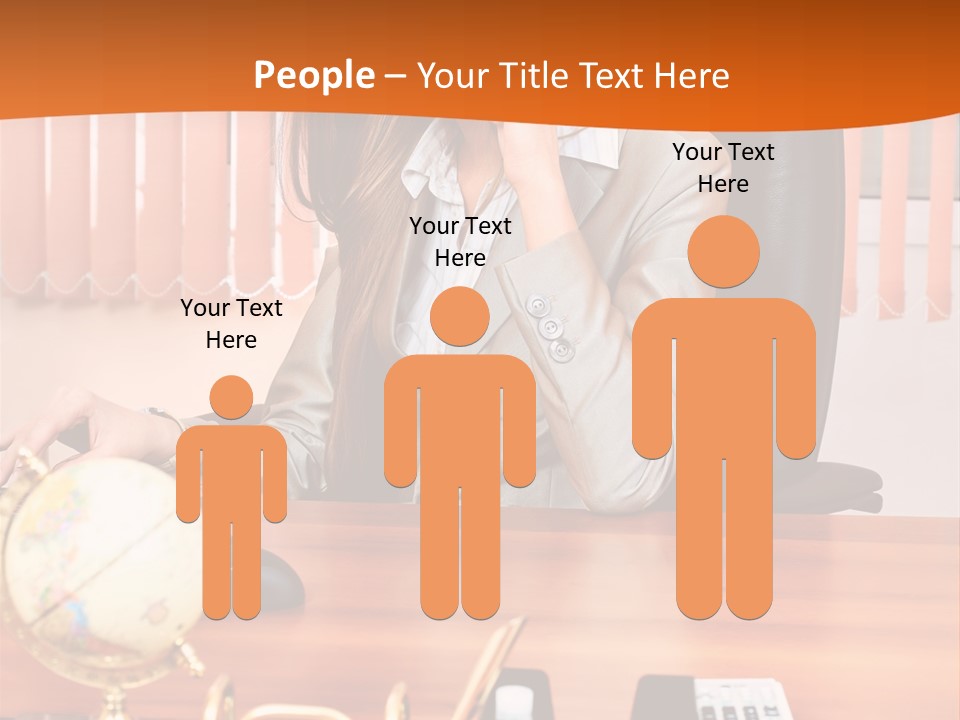 Businesswoman Communication Beautiful PowerPoint Template