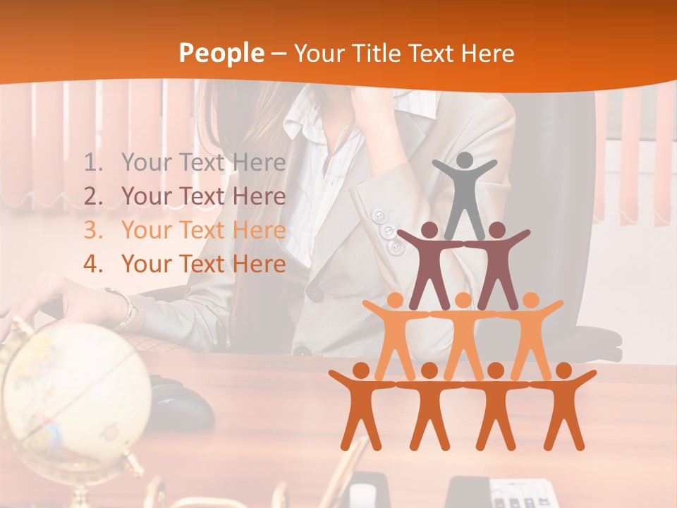 Businesswoman Communication Beautiful PowerPoint Template