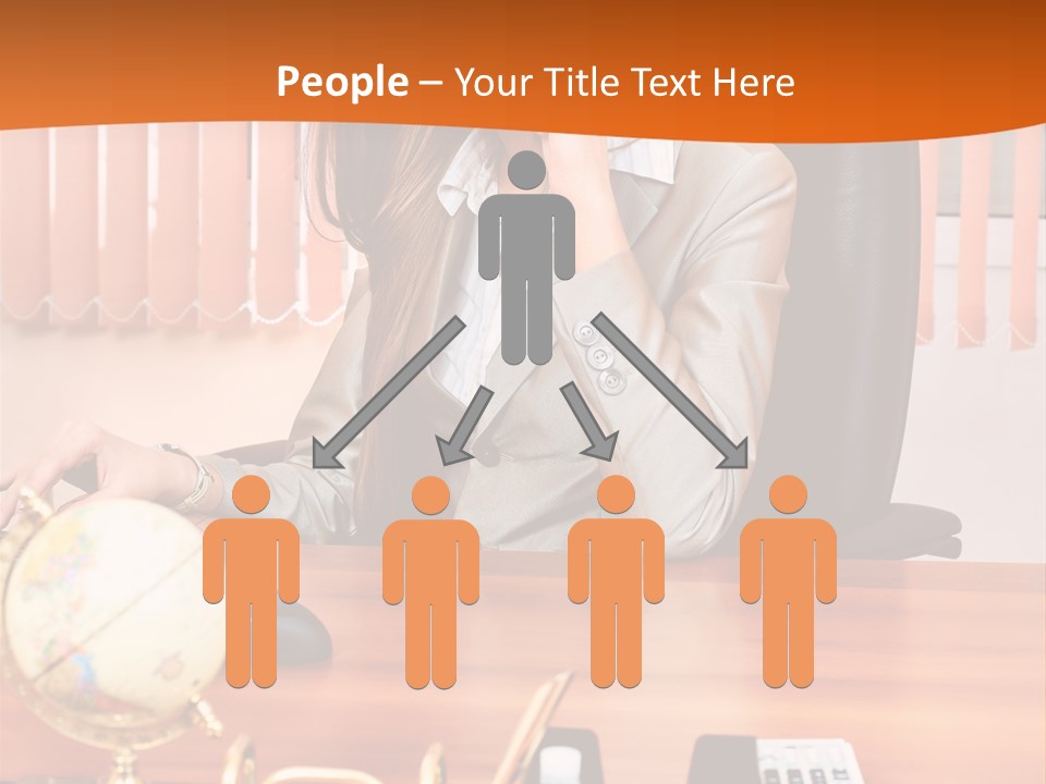 Businesswoman Communication Beautiful PowerPoint Template