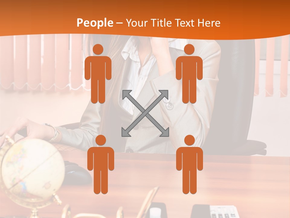 Businesswoman Communication Beautiful PowerPoint Template