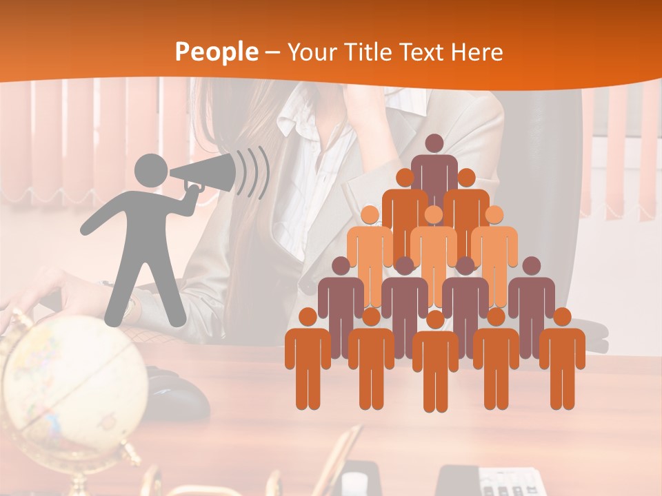 Businesswoman Communication Beautiful PowerPoint Template