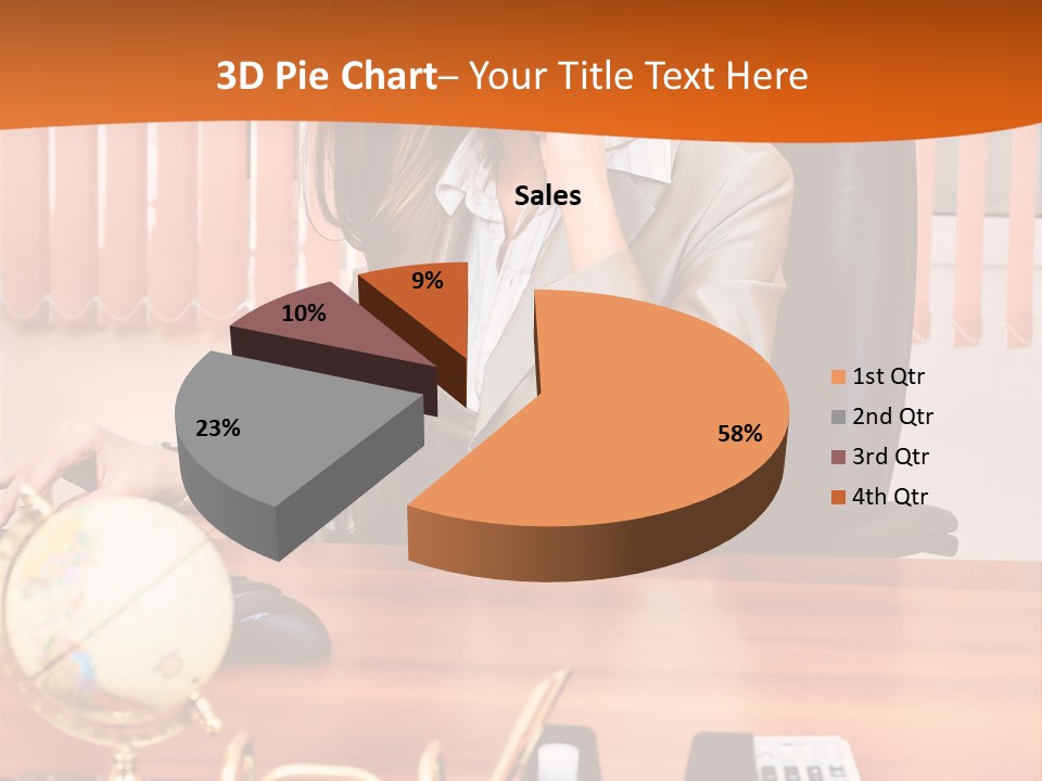 Businesswoman Communication Beautiful PowerPoint Template