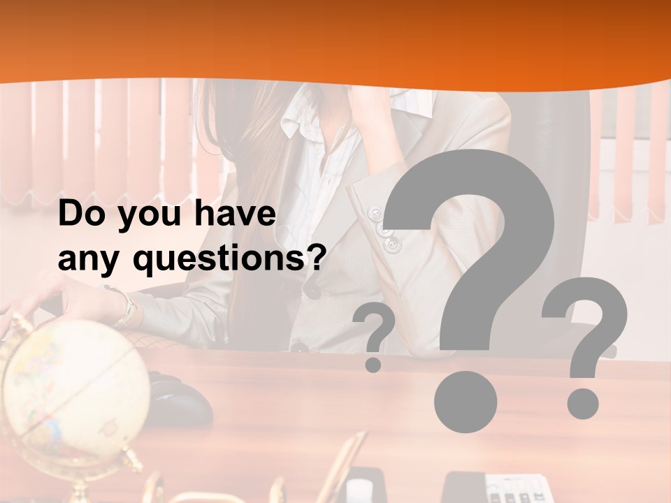 Businesswoman Communication Beautiful PowerPoint Template