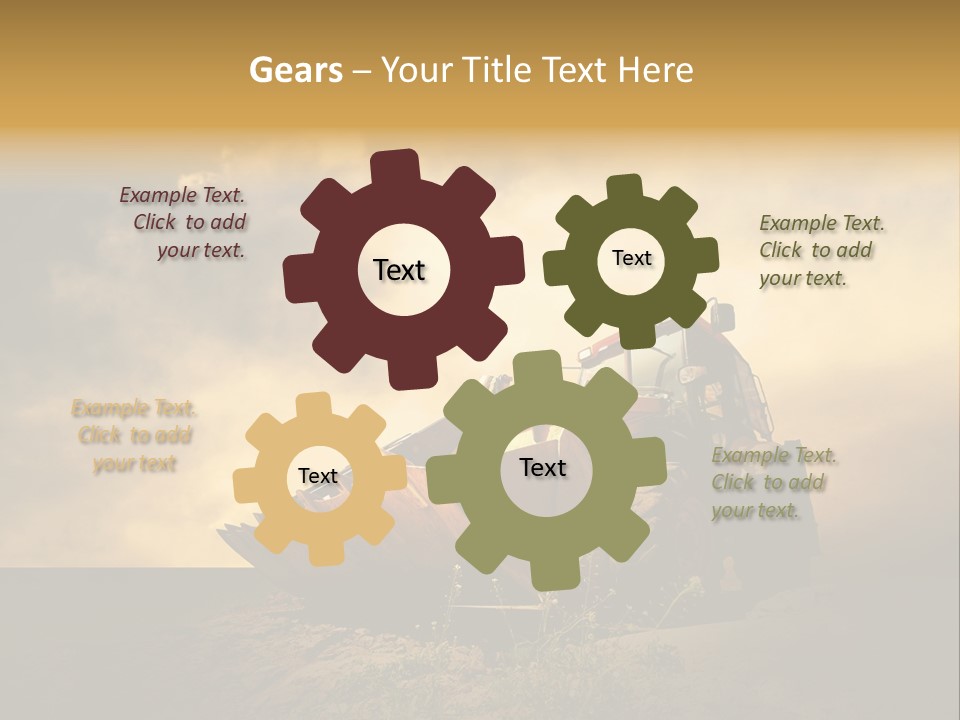 Yellow Tractor PowerPoint Template