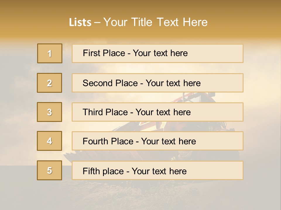 Yellow Tractor PowerPoint Template