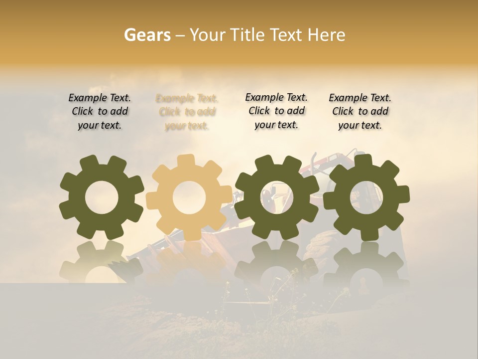 Yellow Tractor PowerPoint Template