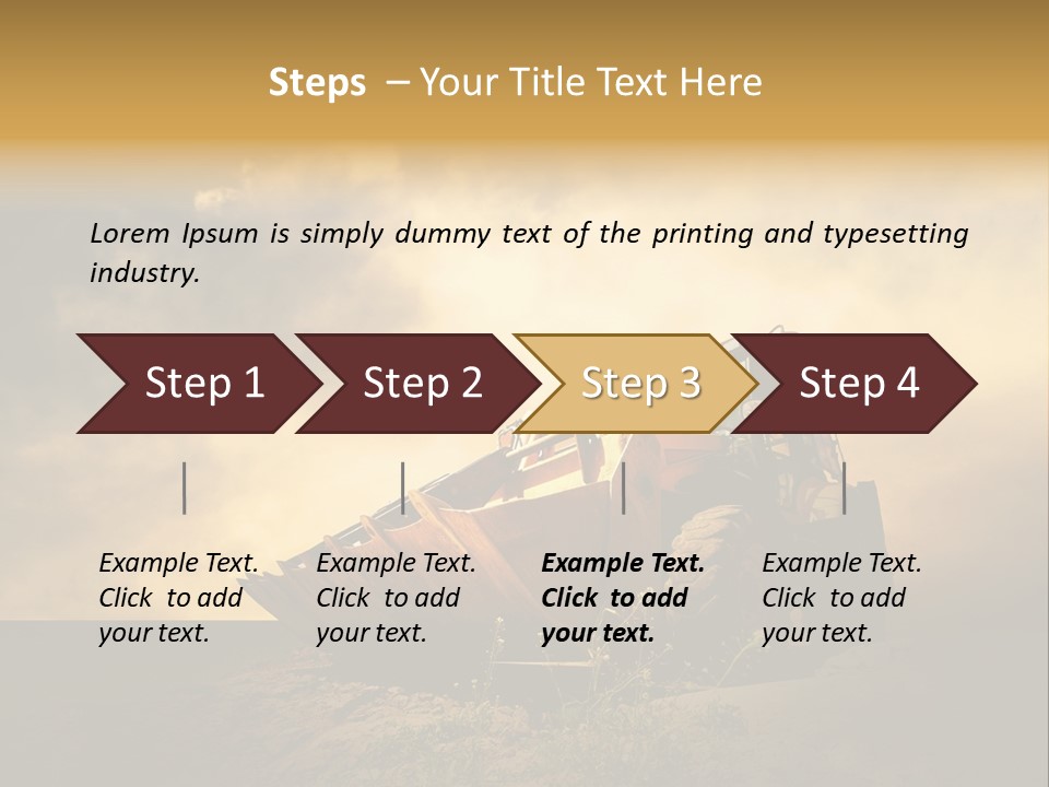 Yellow Tractor PowerPoint Template