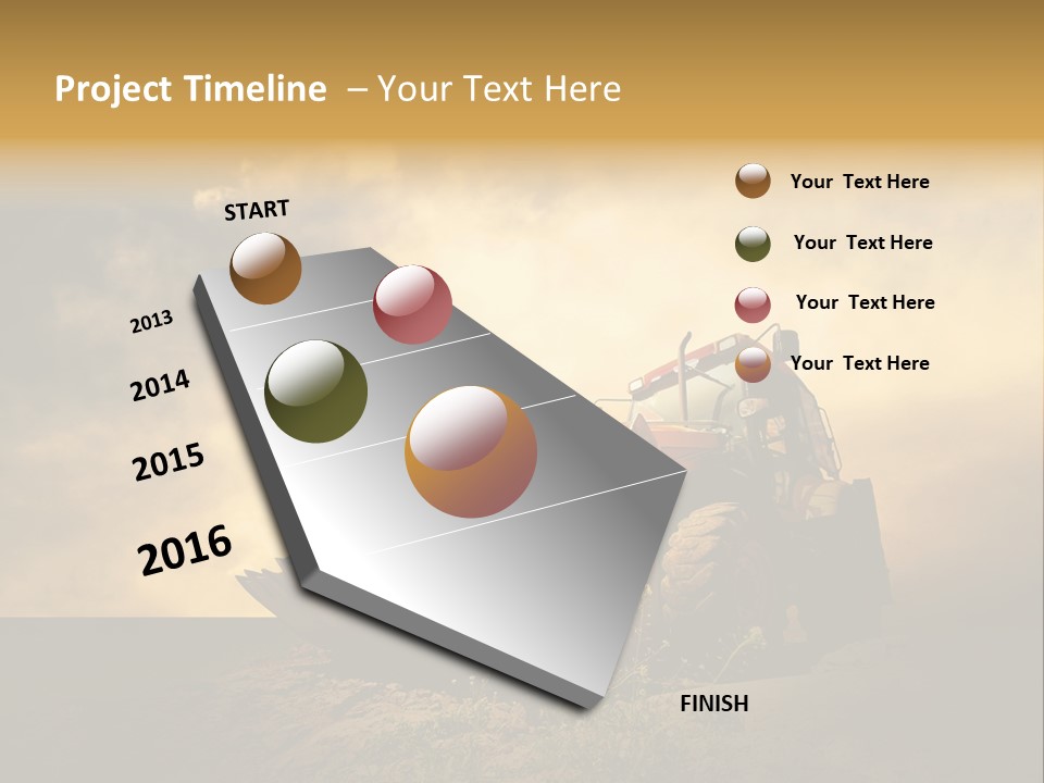 Yellow Tractor PowerPoint Template