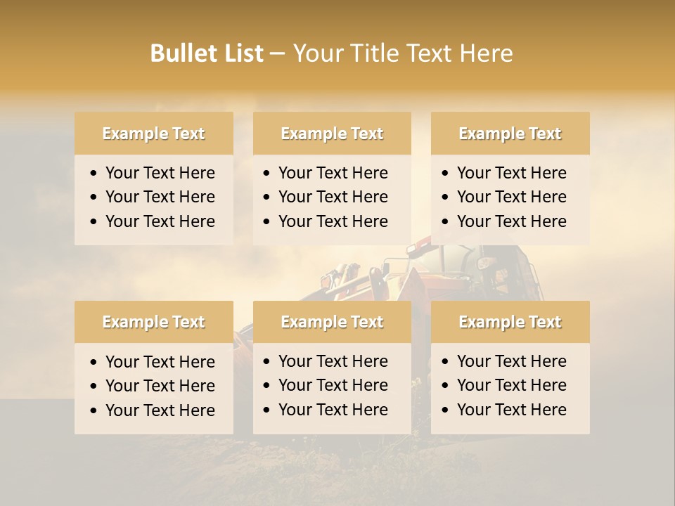 Yellow Tractor PowerPoint Template