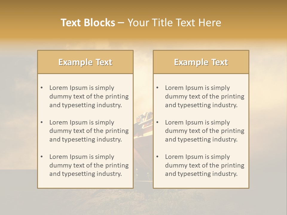 Yellow Tractor PowerPoint Template