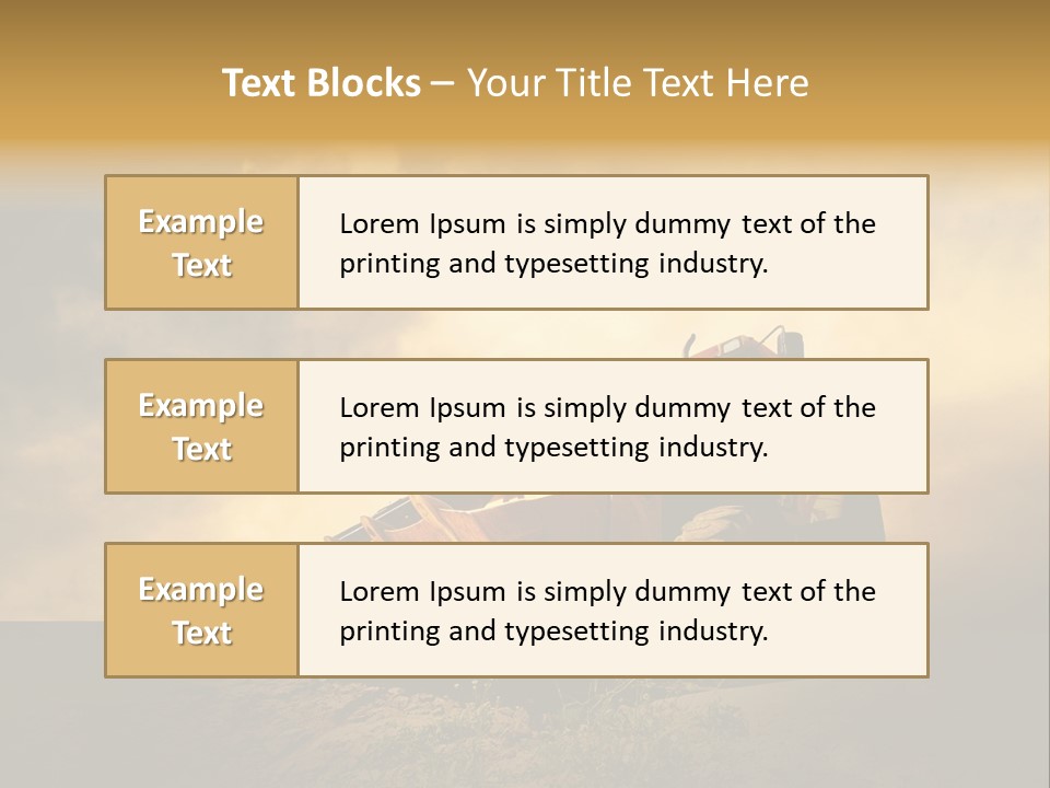 Yellow Tractor PowerPoint Template