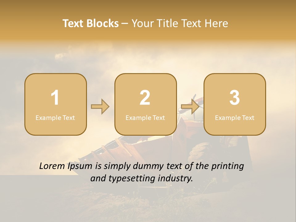Yellow Tractor PowerPoint Template