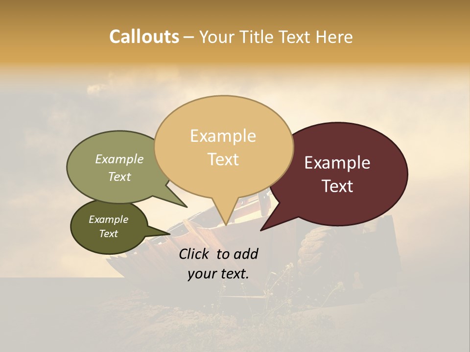 Yellow Tractor PowerPoint Template