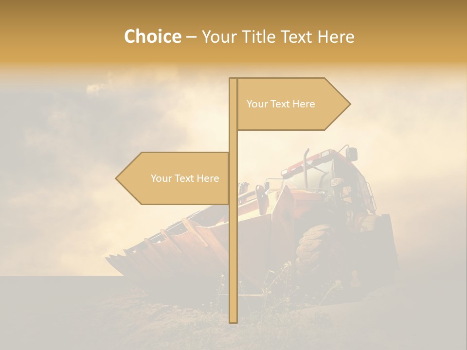 Yellow Tractor PowerPoint Template