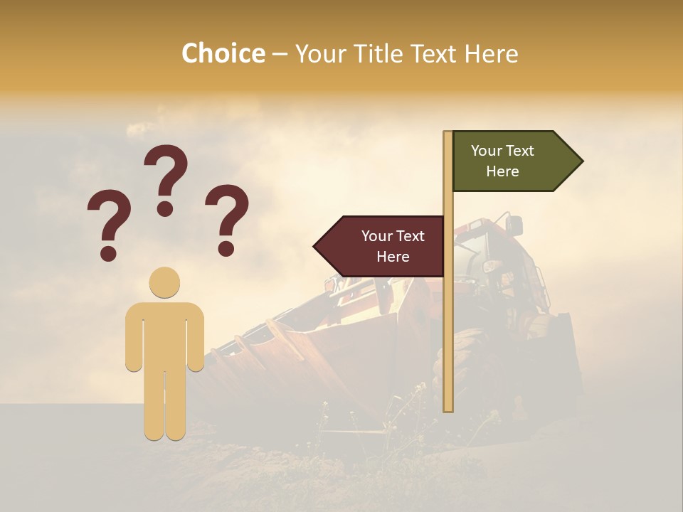 Yellow Tractor PowerPoint Template