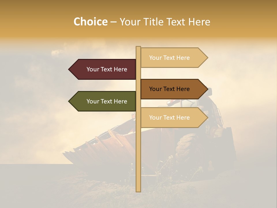 Yellow Tractor PowerPoint Template