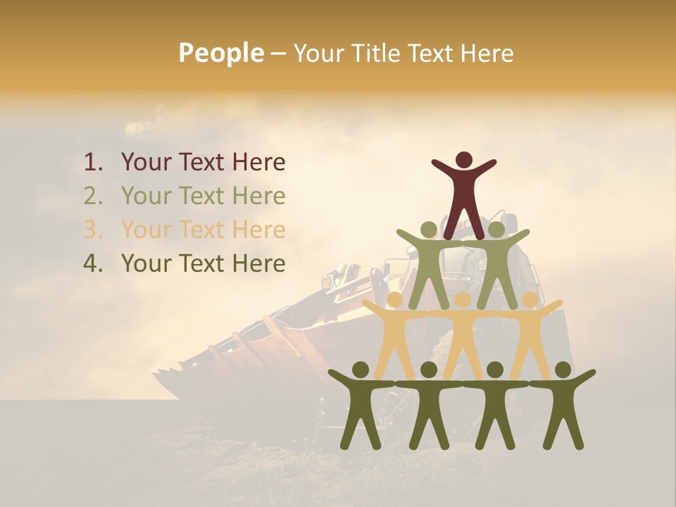 Yellow Tractor PowerPoint Template