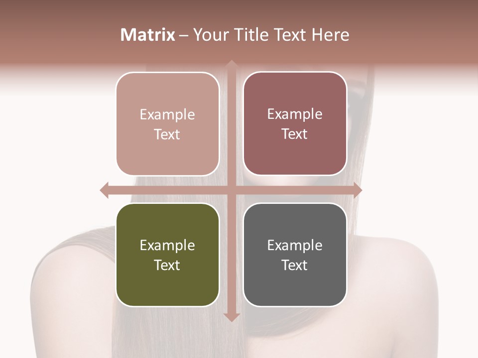 Girls With Long Straight Hair PowerPoint Template