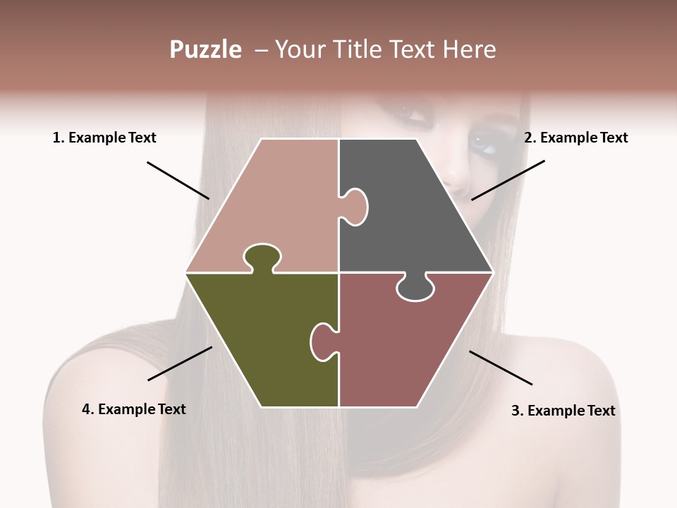 Girls With Long Straight Hair PowerPoint Template